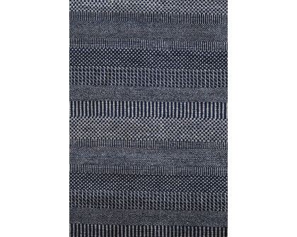 Pasargad Transitiona Collection Hand-Kontted Silk and Wool Area Rug (GRASS-NVY 3X5) - 38'' x 62''