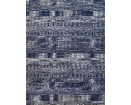 Pasargad Transitiona Collection Fine Bamboo Silk/Wool Area Rug - Navy, 70" x 114" (GRASS-NVY 6x10)