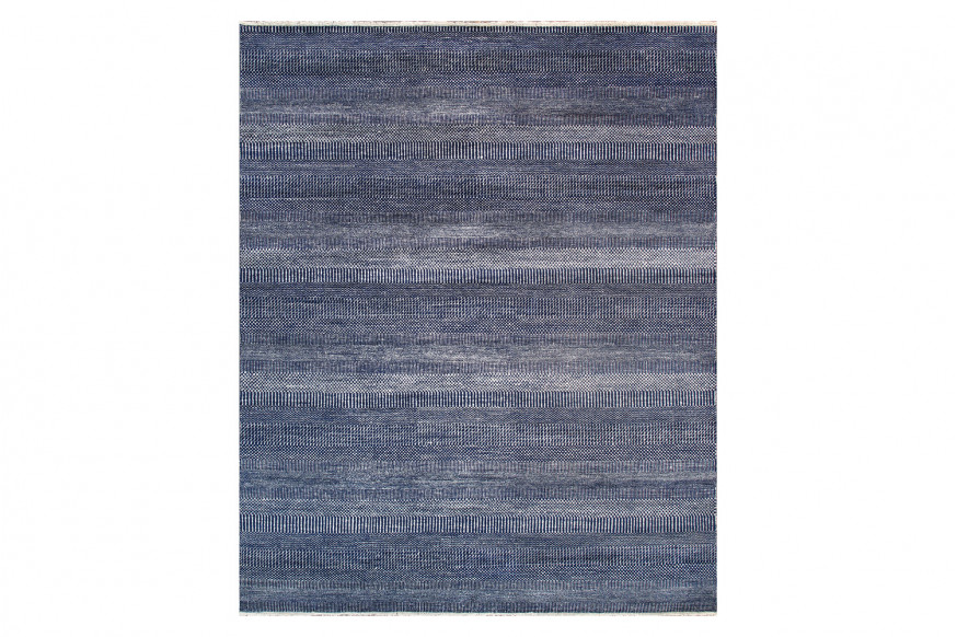 Pasargad™ Transitiona Collection Hand-Kontted Silk and Wool Area Rug (GRASS-NVY 6X9) - 72'' x 108''