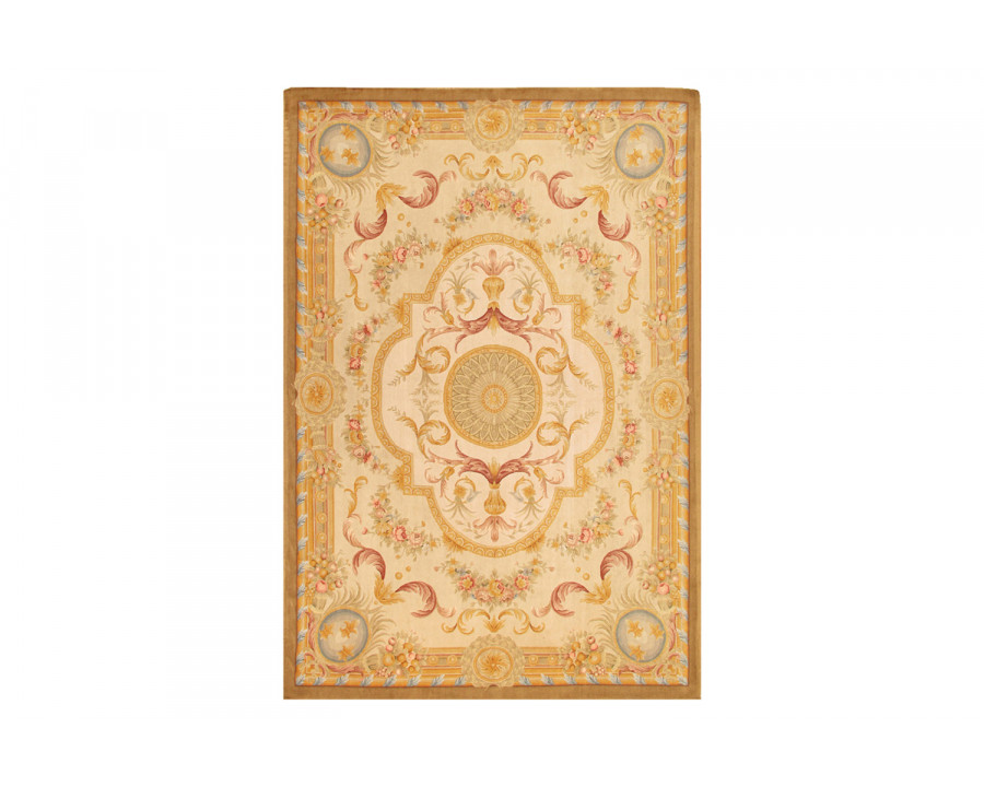 Pasargad Savonnerie Collection Hand-Knotted Lamb's Wool Area Rug (GSV-21 9X12) - 108'' x 144''