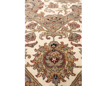 Pasargad - Agra Collection Hand Knotted Lamb's Wool Area Rug in Ivory, 107" x 144" (HS-145 IVORY 9X12)