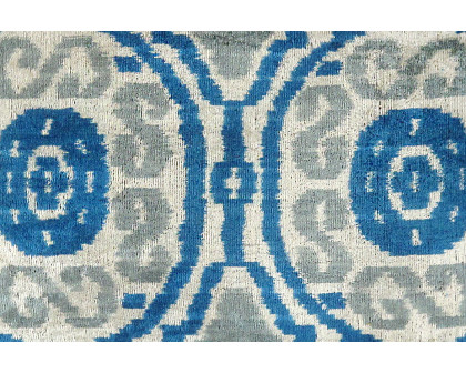 Pasargad - Ikat Velvet Pillow Blue Color