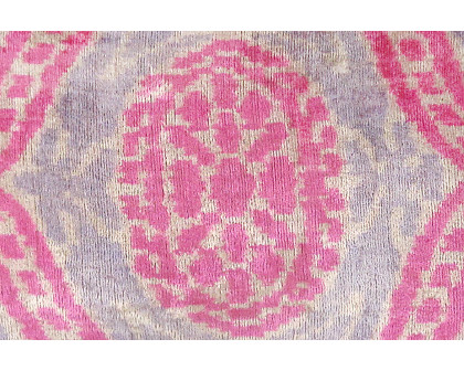 Pasargad - Ikat Velvet Pillow Pink Color