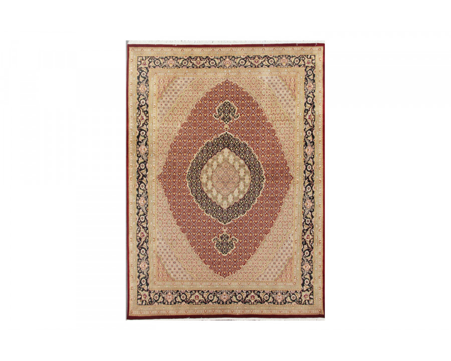 Pasargad Tabriz Collection Hand-Knotted Lamb's Wool Area Rug (MAHI 8X11) - 96'' x 128''