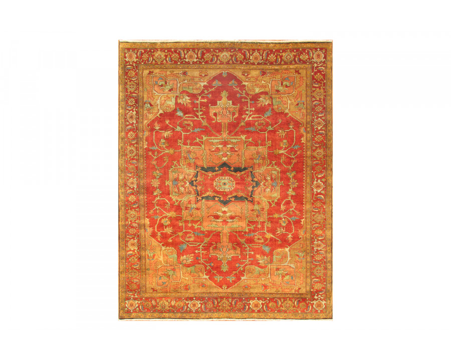 Pasargad Serapi Collection Hand-Knotted Lamb's Wool Area Rug (P-2 10X10) - 116'' x 123''