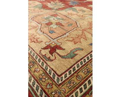 Pasargad Serapi Collection Hand-Knotted Wool Area Rug - Rust, 143" x 144" (P-2 12x12)