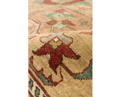 Pasargad Serapi Collection Hand-Knotted Wool Area Rug - Rust, 143" x 144" (P-2 12x12)