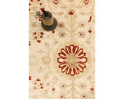 Pasargad Nomad Art Collection Hand-Knotted Lamb's Wool Area Rug (P-20 IVORY 9X12) - 111'' x 146''