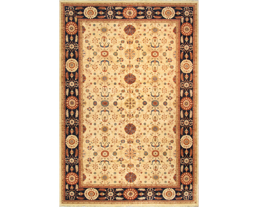 Pasargad - Sultanabad Collection Hand-Knotted Lamb's Wool Area Rug P-42 IVORY