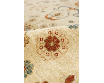 Pasargad Melody Collection Hand-Knotted Lamb's Wool Area Rug - Ivory/Navy, 144" x 212" (P-42 12X18)