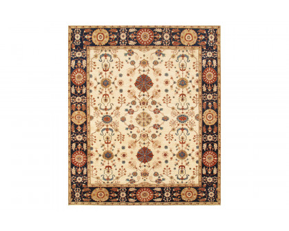 Pasargad - Sultanabad Collection Hand-Knotted Lamb's Wool Area Rug P-42 IVORY