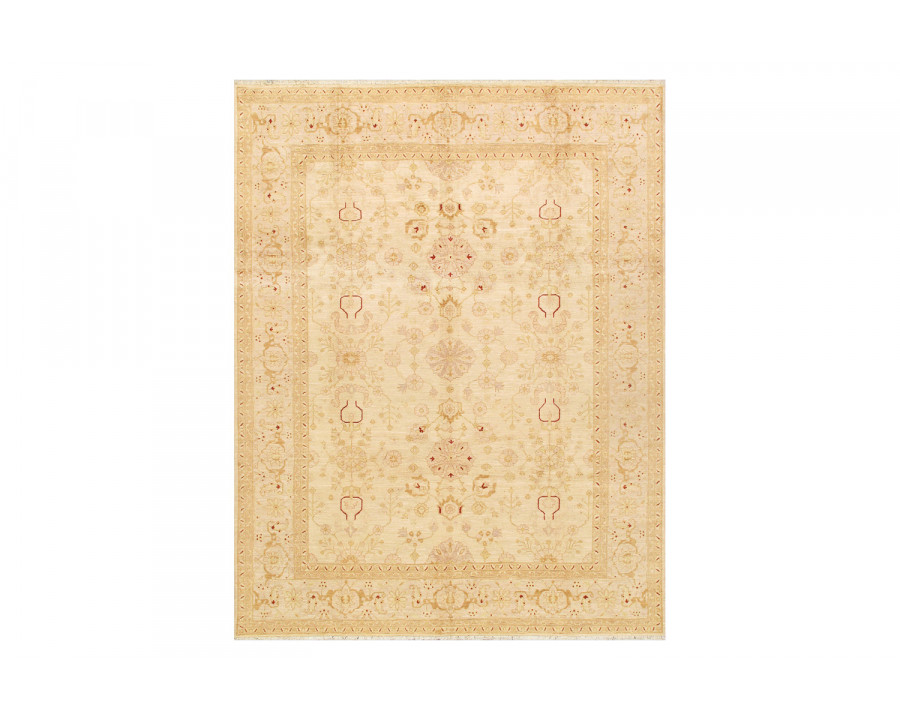 Pasargad Bakhshayesh Collection Hand-Knotted Lamb's Wool Area Rug (P-42 IVORY 9X12) - 109'' x 144''