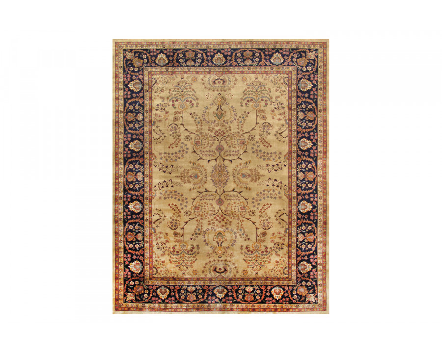 Pasargad - Sarouk Collection Hand-Knotted Lamb's Wool Area Rug P-425 IVORY