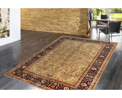 Pasargad - Sarouk Collection Hand-Knotted Lamb's Wool Area Rug P-425 IVORY