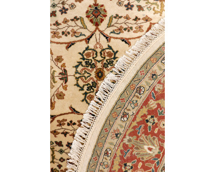 Pasargad Sarouk Collection Hand-Knotted Lamb's Wool Area Rug (P-425 RND 8X8) - 97'' x 97''