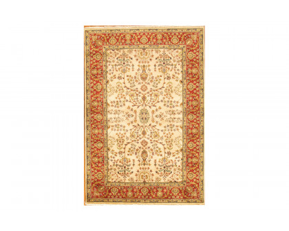 Pasargad - Sarouk Collection Hand-Knotted Lamb's Wool Area Rug P-425 IVORY