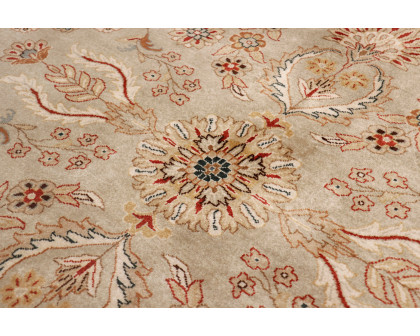 Pasargad Tabriz Collection Hand-Knotted Lamb's Wool Area Rug (P-501 S.GREEN 8X10) - 94'' x 118''