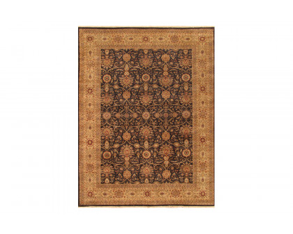 Pasargad - Tabriz Collection Hand-Knotted Lamb's Wool Area Rug P-701 BLACK