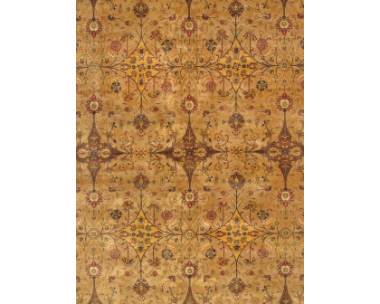 Pasargad - Baku Collection Hand-Knotted Wool Area Rug in Camel, 141" x 212" (p-713B 12x18)