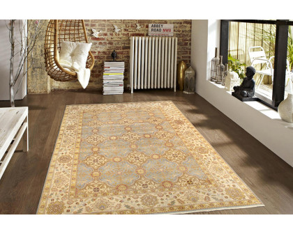 Pasargad Sultanabad Collection Hand-Knotted Lamb's Wool Area Rug (P-943 6X9) - 72'' x 108''