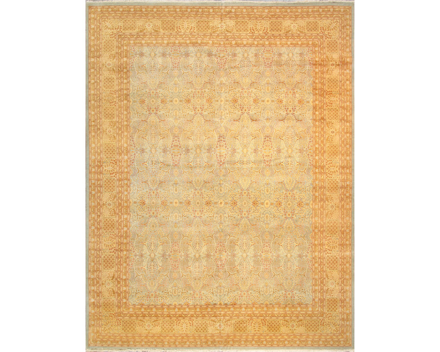 Pasargad - Baku Collection Hand-Knotted Lamb's Wool Area Rug in L. Blue/Yellow, 144" x 188" (P-ADAM 12X16)