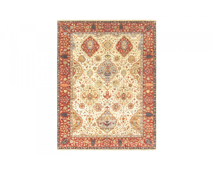 Pasargad Kerman Collection Hand-Knotted Lamb's Wool Area Rug (P-LAVAR IVO 9X12) - 108'' x 142''