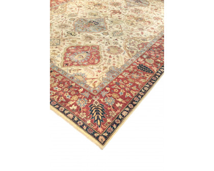 Pasargad Kerman Collection Hand-Knotted Lamb's Wool Area Rug (P-LAVAR IVO 9X12) - 108'' x 142''