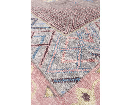 Pasargad - Khotan Collection Hand-Knotted Wool Area Rug in Gray/Rose, 121" x 168" (PA-28A 10x14)