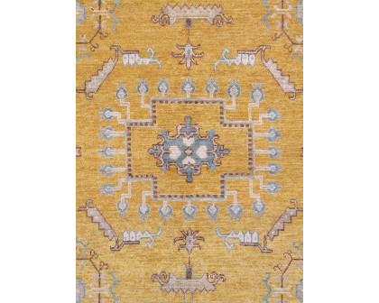 Pasargad - Khotan Collection Hand-Knotted Wool Area Rug in Gold, 107" x 146" (PA-28B 9x12)