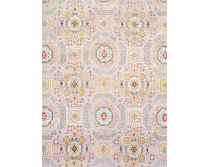 Pasargad - Khotan Collection Hand-Knotted Wool Area Rug in Salmon/Ivory, 110" x 142" (PA-29 9x12)