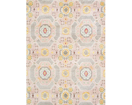 Pasargad - Khotan Collection Hand-Knotted Wool Area Rug in Pink/Beige, 108" x 142" (PA-29P 9x12)