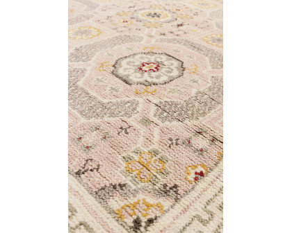 Pasargad - Khotan Collection Hand-Knotted Wool Area Rug in Pink/Beige, 108" x 142" (PA-29P 9x12)