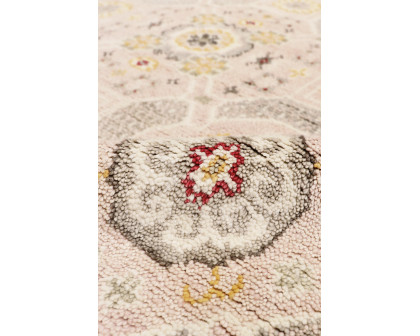 Pasargad - Khotan Collection Hand-Knotted Wool Area Rug in Pink/Beige, 108" x 142" (PA-29P 9x12)