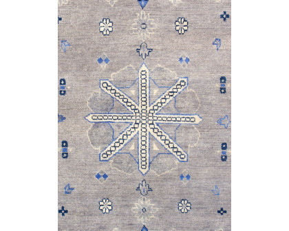 Pasargad - Khotan Collection Hand-Knotted Wool Area Rug in Silver, 109" x 155" (PA-30 9x13)