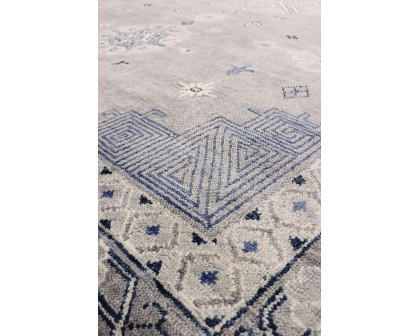 Pasargad - Khotan Collection Hand-Knotted Wool Area Rug in Silver, 109" x 155" (PA-30 9x13)