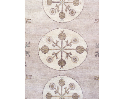 Pasargad - Khotan Collection Hand-Knotted Wool Area Rug in Ivory/L. Green, 98" x 122" (PA-31A 8x10)