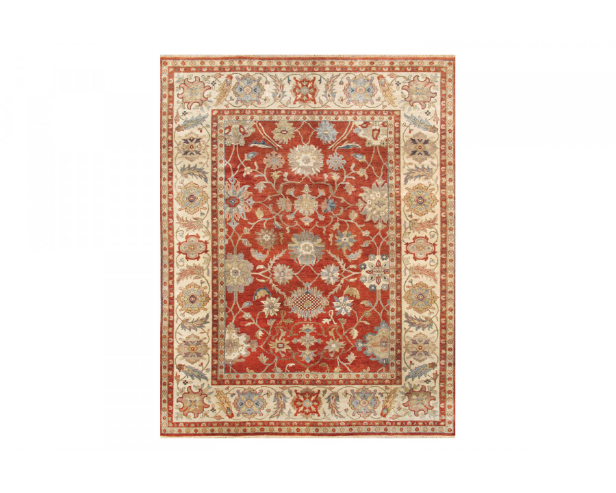 Pasargad - Sultanabad Collection Hand-Knotted Lamb's Wool Area Rug 108'' x 142'' (PAE-6 9X12)