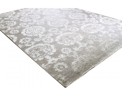 Pasargad - Transitional Collection Hand-Knotted Silk and Wool Area Rug 105'' x 141'' (PALE-294-3 9X12)