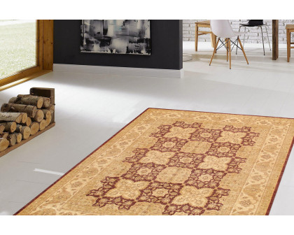 Pasargad - Ferehan Collection Hand-Knotted Lamb's Wool Area Rug 109'' x 149'' (PANF-6001 PLUM 9X12)