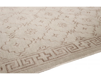 Pasargad Khotan Collection Hand-Knotted Silk and Wool Area Rug (PARP-34 Gray 9X12) - 109'' x 148''