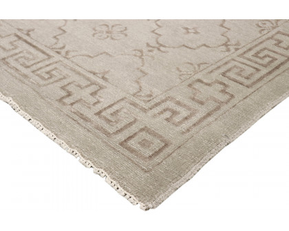 Pasargad Khotan Collection Hand-Knotted Silk and Wool Area Rug (PARP-34 Gray 9X12) - 109'' x 148''