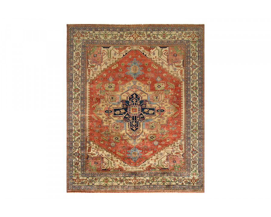 Pasargad Serapi Collection Hand-Knotted Wool Area Rug (PB-10B IVO 12X15) - 143'' x 180''