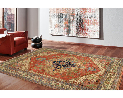 Pasargad Serapi Collection Hand-Knotted Wool Area Rug (PB-10B IVO 12X15) - 143'' x 180''