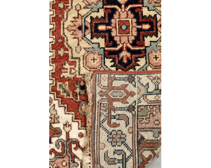 Pasargad Serapi Collection Hand-Knotted Wool Area Rug - Rust/Ivory, 32" x 122" (PB-10B IVO 3x10)