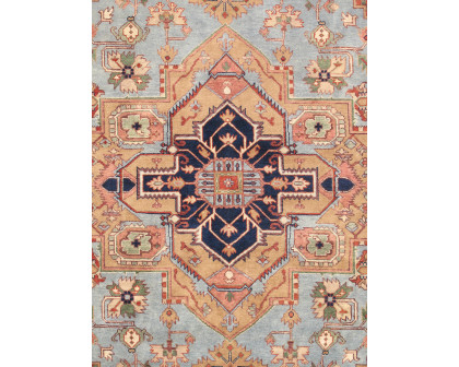 Pasargad Serapi Collection Hand-Knotted Wool Area Rug - L. Blue/Ivory, 117" x 120" (PB-10BLB 10x10)