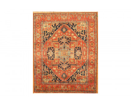 Pasargad - Serapi Collection Hand-Knotted Rust/Rust Wool Area Rug PB-20