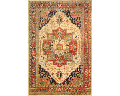 Pasargad - Serapi Collection Hand-Knotted Rust/Rust Wool Area Rug PB-20