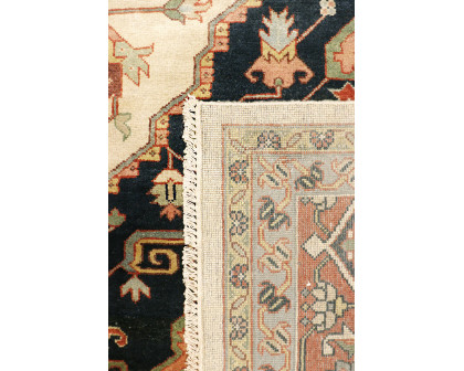 Pasargad Serapi Collection Hand-Knotted Lamb's Wool Area Rug - Ivory/Rust, 144" x 218" (PB-20 IVORY 12X18)