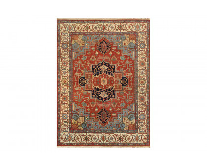 Pasargad - Serapi Collection Hand-Knotted Wool Rust Area Rug PB-5B