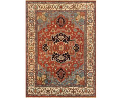 Pasargad - Serapi Collection Hand-Knotted Wool Rust Area Rug PB-5B